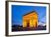 Arc of Triomphe Champs Elysees Paris City at Sunset-vichie81-Framed Photographic Print