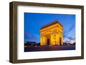 Arc of Triomphe Champs Elysees Paris City at Sunset-vichie81-Framed Photographic Print