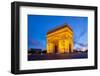 Arc of Triomphe Champs Elysees Paris City at Sunset-vichie81-Framed Photographic Print