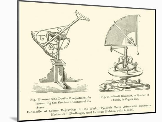 Arc with Double Compartment for Measuring the Shortest Distances of the Stars-null-Mounted Giclee Print