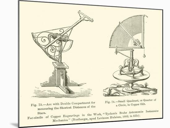 Arc with Double Compartment for Measuring the Shortest Distances of the Stars-null-Mounted Giclee Print