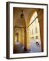 Arcade and Cyclist, Modena, Emilia Romagna, Italy, Europe-Frank Fell-Framed Photographic Print