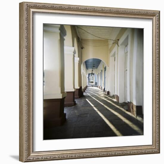 Arcade, Cienfuegos, Cuba, West Indies, Central America-Lee Frost-Framed Photographic Print