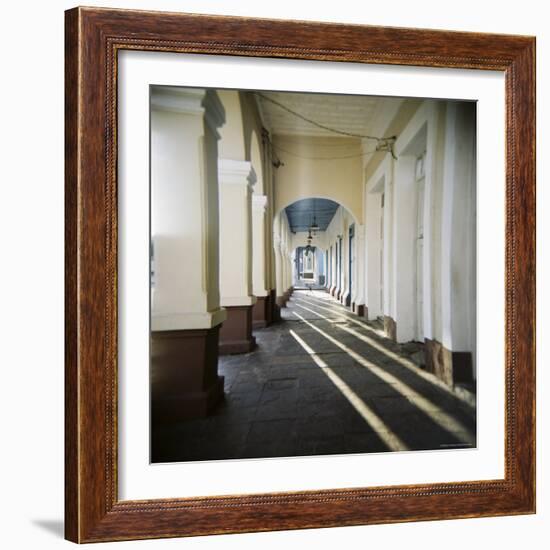 Arcade, Cienfuegos, Cuba, West Indies, Central America-Lee Frost-Framed Photographic Print