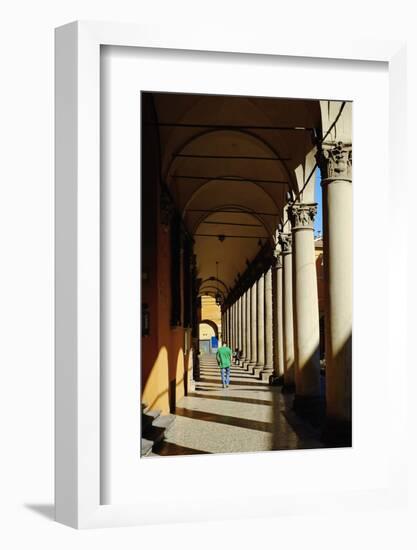 Arcade in the Old City, Bologna, Emilia-Romagna, Italy, Europe-Bruno Morandi-Framed Photographic Print