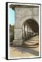 Arcade of San Fernando Mission, California-null-Framed Stretched Canvas