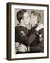 Arcade Photo of Two U.S. Navy Crows Kissing, C.1940-null-Framed Photographic Print