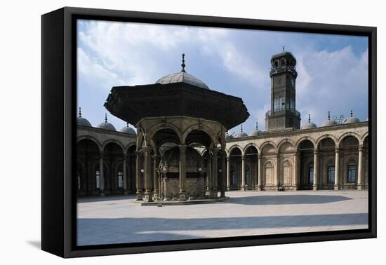 Arcaded Courtyard, Ablution Fountain and Clock Tower, Muhammad Ali Mosque-null-Framed Stretched Canvas