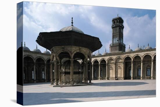 Arcaded Courtyard, Ablution Fountain and Clock Tower, Muhammad Ali Mosque-null-Stretched Canvas