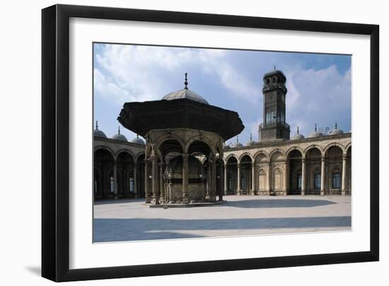 Arcaded Courtyard, Ablution Fountain and Clock Tower, Muhammad Ali Mosque-null-Framed Giclee Print