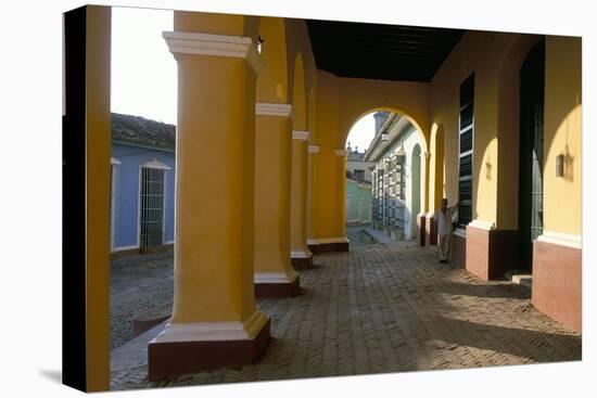 Arcades of the Maison Romantique, Town of Trinidad, Unesco World Heritage Site, Cuba-Bruno Barbier-Stretched Canvas