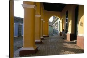 Arcades of the Maison Romantique, Town of Trinidad, Unesco World Heritage Site, Cuba-Bruno Barbier-Stretched Canvas