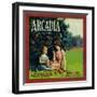 Arcadia Orange Label - Pico Rivera, CA-Lantern Press-Framed Art Print