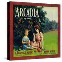 Arcadia Orange Label - Pico Rivera, CA-Lantern Press-Stretched Canvas