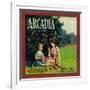 Arcadia Orange Label - Pico Rivera, CA-Lantern Press-Framed Art Print