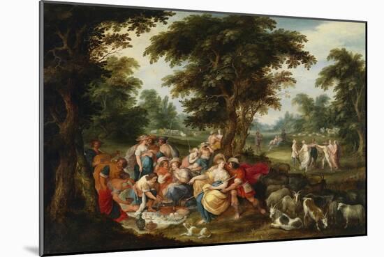 Arcadia. the Golden Age-Frans Francken the Younger-Mounted Giclee Print