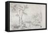 Arcadian Landscape, 1805-George Howland Beaumont-Framed Stretched Canvas