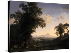 Arcadian Landscape, 1829-Jacob-Philippe Hackert-Stretched Canvas