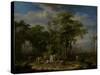 Arcadian Landscape with a Ceremonial Sacrifice-Jan van Huysum-Stretched Canvas