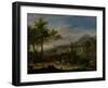 Arcadian Landscape with Fishermen-Jan van Huysum-Framed Art Print