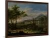 Arcadian Landscape with Fishermen-Jan van Huysum-Framed Art Print