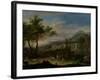 Arcadian Landscape with Fishermen-Jan van Huysum-Framed Art Print