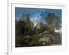 Arcadian Landscape with Polyphemus (Cyclopes in Homer's Odyssey)-Nicolas Poussin-Framed Art Print