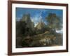 Arcadian Landscape with Polyphemus (Cyclopes in Homer's Odyssey)-Nicolas Poussin-Framed Art Print