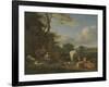 Arcadian Landscape with Resting Shepherds and Animals, 1664-Adriaen van de Velde-Framed Giclee Print