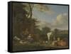 Arcadian Landscape with Resting Shepherds and Animals, 1664-Adriaen van de Velde-Framed Stretched Canvas