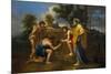 Arcadian Shepherds, circa 1650-Nicolas Poussin-Mounted Giclee Print