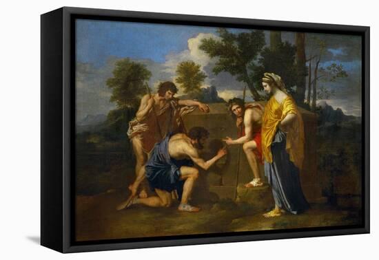 Arcadian Shepherds, circa 1650-Nicolas Poussin-Framed Stretched Canvas