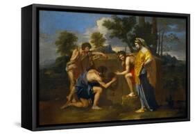 Arcadian Shepherds, circa 1650-Nicolas Poussin-Framed Stretched Canvas