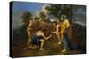 Arcadian Shepherds, circa 1650-Nicolas Poussin-Stretched Canvas