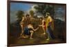 Arcadian Shepherds, circa 1650-Nicolas Poussin-Framed Giclee Print