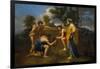 Arcadian Shepherds, circa 1650-Nicolas Poussin-Framed Giclee Print