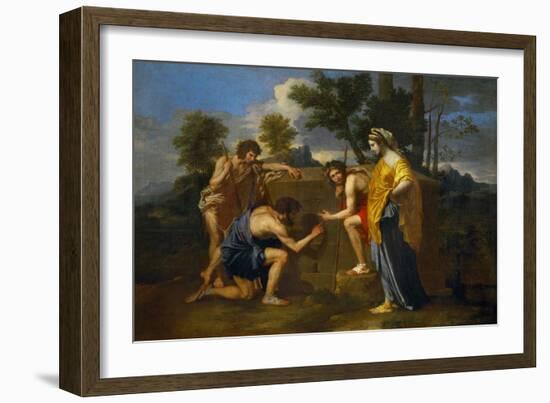 Arcadian Shepherds, circa 1650-Nicolas Poussin-Framed Giclee Print