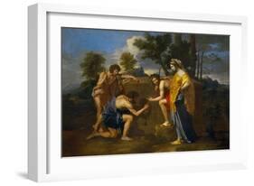 Arcadian Shepherds, circa 1650-Nicolas Poussin-Framed Giclee Print