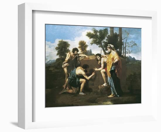 Arcadian Shepherds (Et in Arcadia Ego)-Nicolas Poussin-Framed Art Print