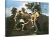 Arcadian Shepherds (Et in Arcadia Ego)-Nicolas Poussin-Stretched Canvas