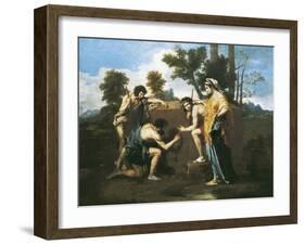 Arcadian Shepherds (Et in Arcadia Ego)-Nicolas Poussin-Framed Art Print