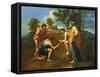 Arcadian Shepherds-Nicolas Poussin-Framed Stretched Canvas