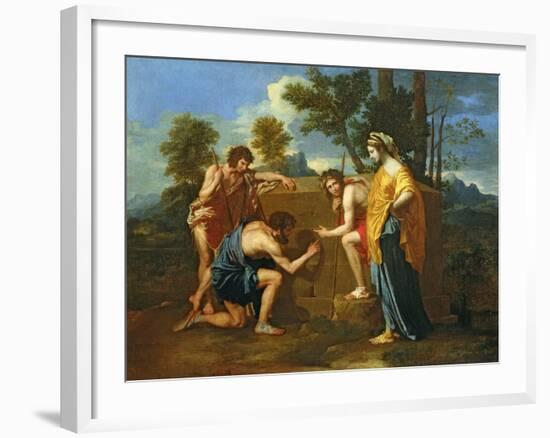 Arcadian Shepherds-Nicolas Poussin-Framed Giclee Print