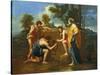 Arcadian Shepherds-Nicolas Poussin-Stretched Canvas