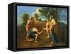 Arcadian Shepherds-Nicolas Poussin-Framed Stretched Canvas