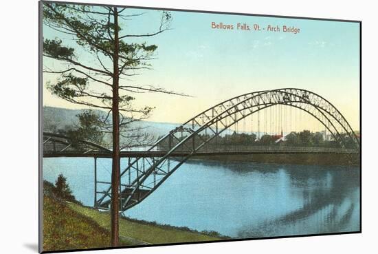 Arch Bridge, Bellows Falls, Vermont-null-Mounted Art Print