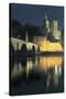 Arch Bridge over a River with a Palace in the Background-null-Stretched Canvas