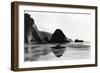 Arch Cape near Cannon Beach, Oregon Photograph - Cannon Beach, OR-Lantern Press-Framed Art Print