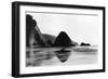 Arch Cape near Cannon Beach, Oregon Photograph - Cannon Beach, OR-Lantern Press-Framed Art Print