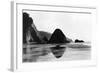 Arch Cape near Cannon Beach, Oregon Photograph - Cannon Beach, OR-Lantern Press-Framed Art Print